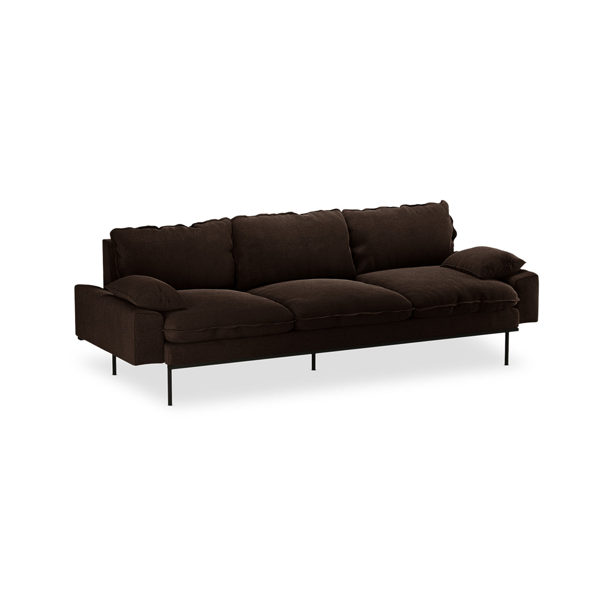 Retro sofa: 4-seats, royal velvet, espresso