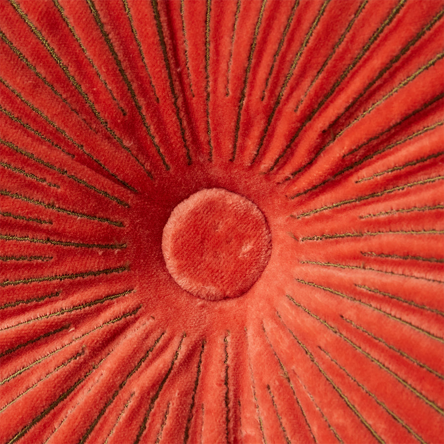Round ripple cushion sienna