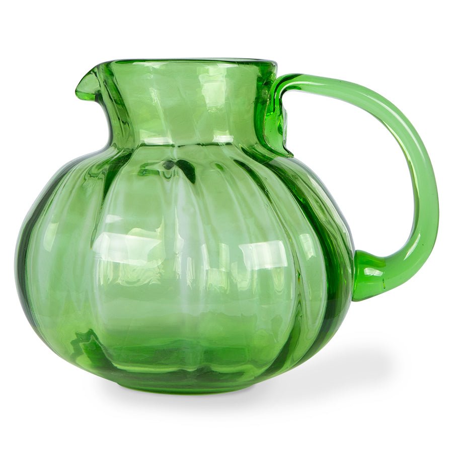 The Emeralds: glass jug - green