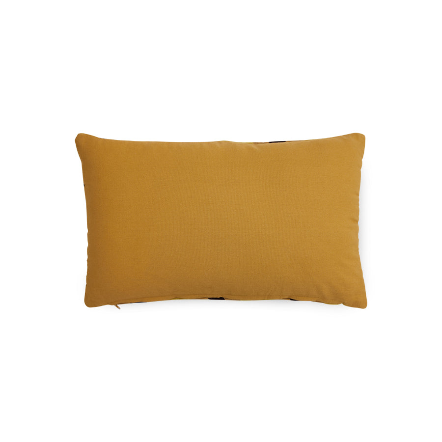 Striped velvet cushion - honey