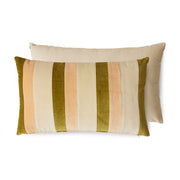 Striped velvet cushion - fields