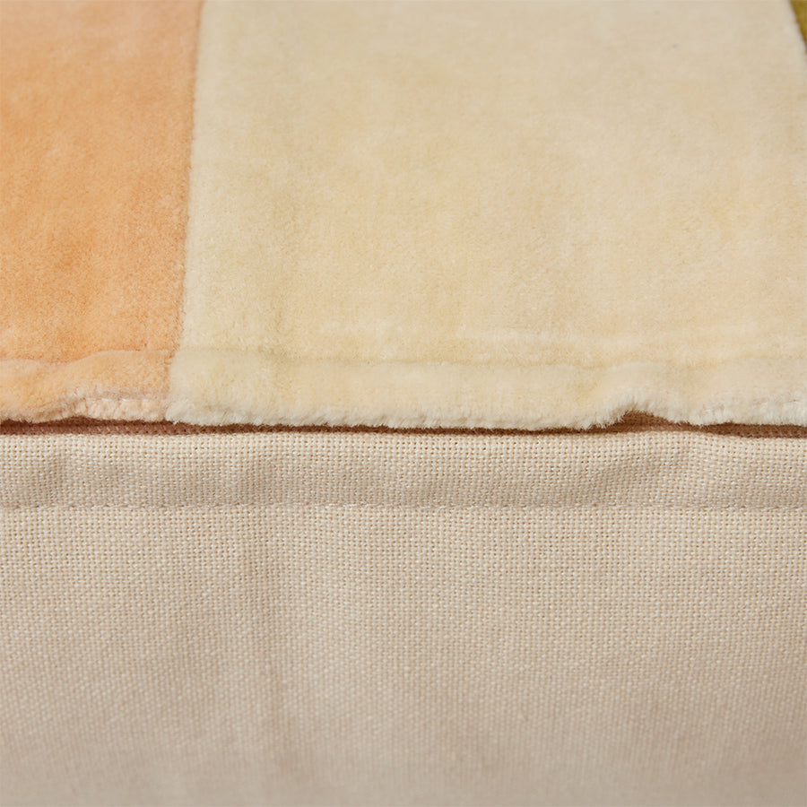 Striped velvet cushion - fields