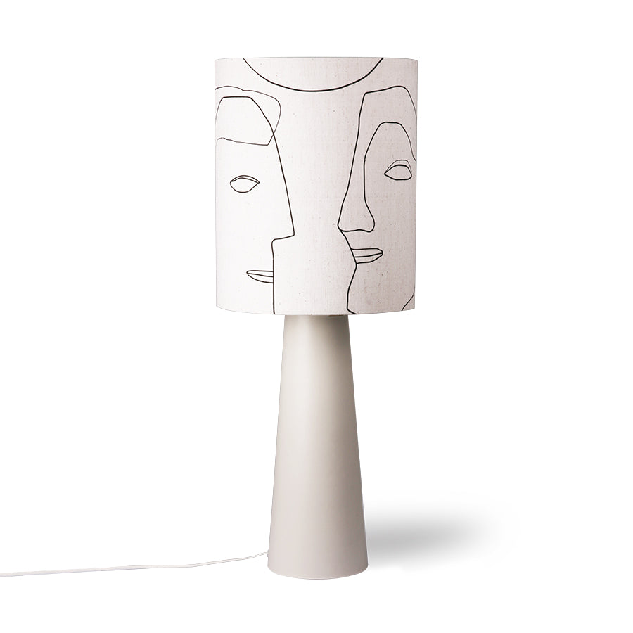 Printed faces lamp shade L