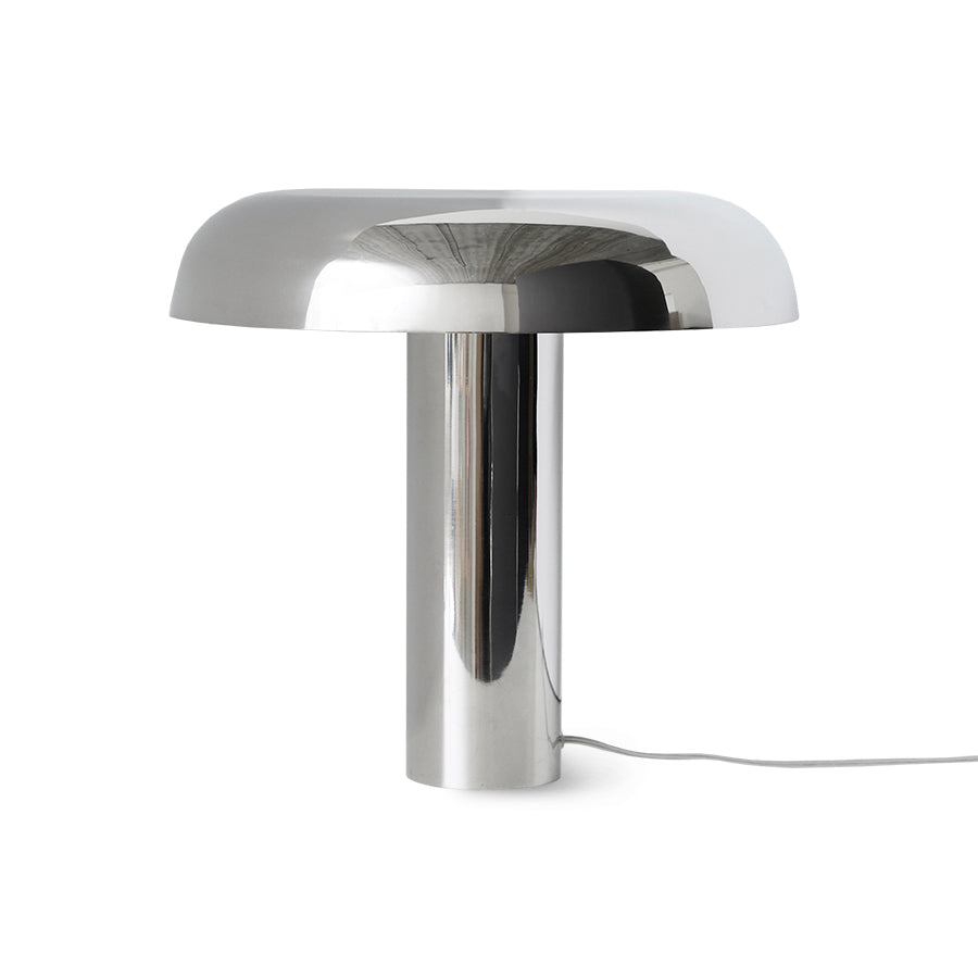 Mushroom table lamp - chrome