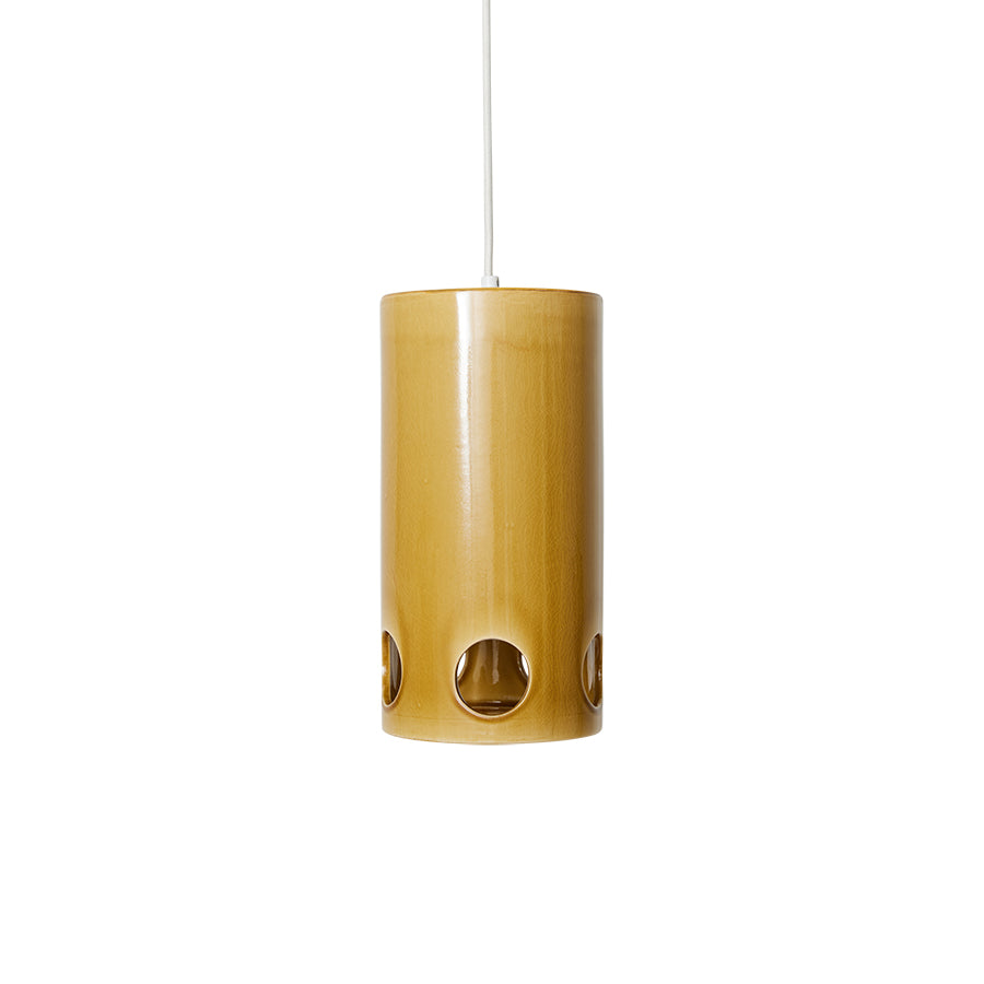 Ceramic hanging lamp on a white background